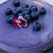Raw Blueberry Cashew Cake