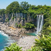 Jeongbang Falls, Jeju Island, South Korea