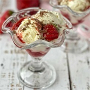 Strawberry and M&M Sundae