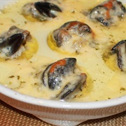Escargot in Wine Cheese Sauce