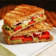 Strawberry Avocado Goat Cheese Sandwich