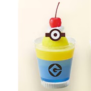 Minion ― Banana Mousse & Blue Lemon Gelatin Dessert