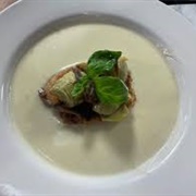 Artichoke Soup With Anchovy and Artichoke Bruschetta