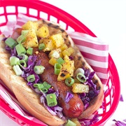Jerk Sauce Hot Dog (Calypso Sauce Hot Dog)