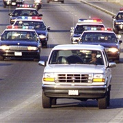 Police Chasing O.J. Simpson in White Ford Bronco