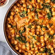 Coconut, Chickpea, and Spinach Curry