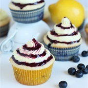 Blue Jelly Drizzle Cupcake