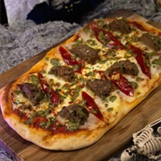 Spicy Meatball Arrabbiata Flatbread