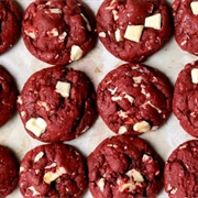 Red Velvet Butterfinger Cookie