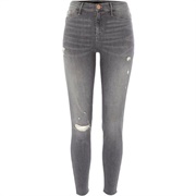 Skinny Jeans Grey Ripped