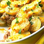 Baked Potato Slices With Tuna
