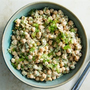 Chickpea, Sauerkraut, Mixed Green, and Cream Cheese Salad
