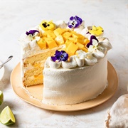 Coconut, Mango, and Lime Cake