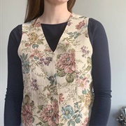 Tapestry Vest With Satin Back