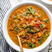 Spicy Red Lentil Soup With Onion