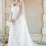 Wedding Dress With Long Lace Jacket