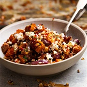 Roasted Pumpkin With Maple, Chili, and Feta