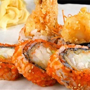 Lobster and Carrot Sushi With Prawns (Orange Rolls)