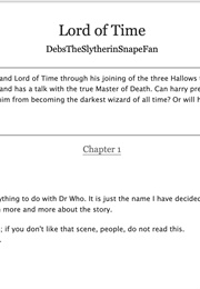 Lord of Time (Debstheslytherinsnapefan)