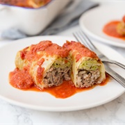 Cabbage Leave Stuffed With Rice and Beef