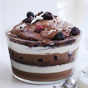 Blackberry and Chocolate Trifle