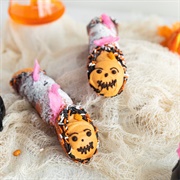 Candy Corn Cream Cannoli