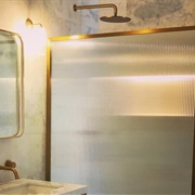 Fluted Glass in Bathroom