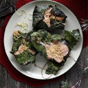 Roasted Fig Leaf Fish