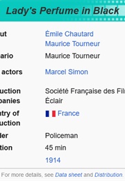 The Perfume of the Lady in Black (1914)