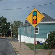 Upside-Down Traffic Signal