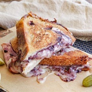 Grilled Cheese With Spicy Blueberry Sauce