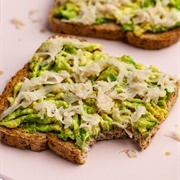 Garlic & Herb Cream Cheese, Marble Cheddar, Sauerkraut, & Fig Balsamic Vinegar Open-Faced Sandwich