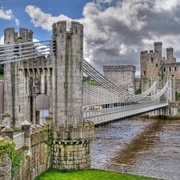Conwy Suspension Bridge, Conwy, North Wales, UK
