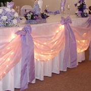 Fabric Bows in Wedding Color