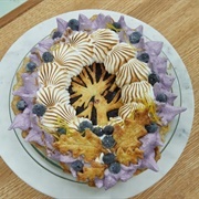 Pie With Blue Meringue Dollops (Pie With Maui Meringue Dollops)