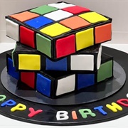 Rubik's Cube Cake