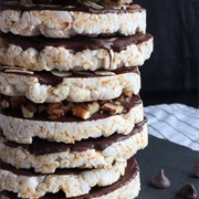 Dark Chocolate Coated Puffed Rice Cakes