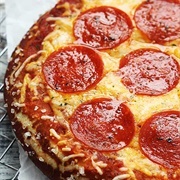 Pepperoni Pretzel Crust Pizza