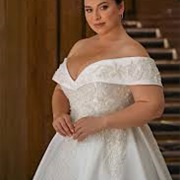 Wedding Dress Off-The-Shoulder Beaded