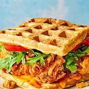 Fried Chicken Waffle Sandwich