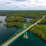 Thousand Islands Bridge, New York, USA & Ontario, Canada