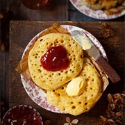 Toasted Pikelet With Plum Jelly