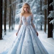 Snowflake Design on Wedding Gown