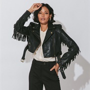 Leather Jacket With Fringe