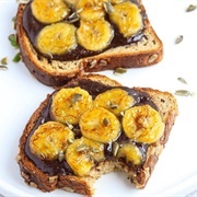 Banana Chocolate Almond Butter Toast