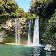 Cheonjiyeon Waterfall, Jeju Island, South Korea