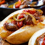 Sausage and Peppers Sandwich