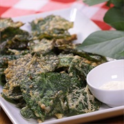 Crispy Kamote Leaves