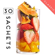 Peach Papaya and Strawberry Smoothie