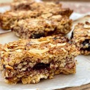 Homemade Black Cherry & Shaved Coconut Flapjack